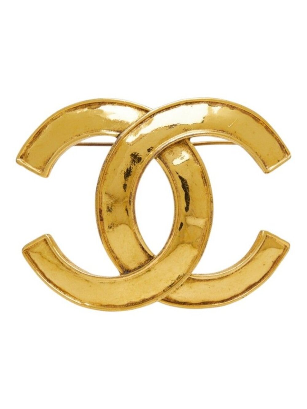 Chanel 94P CC Logo Vintage Brooch Gold Plated